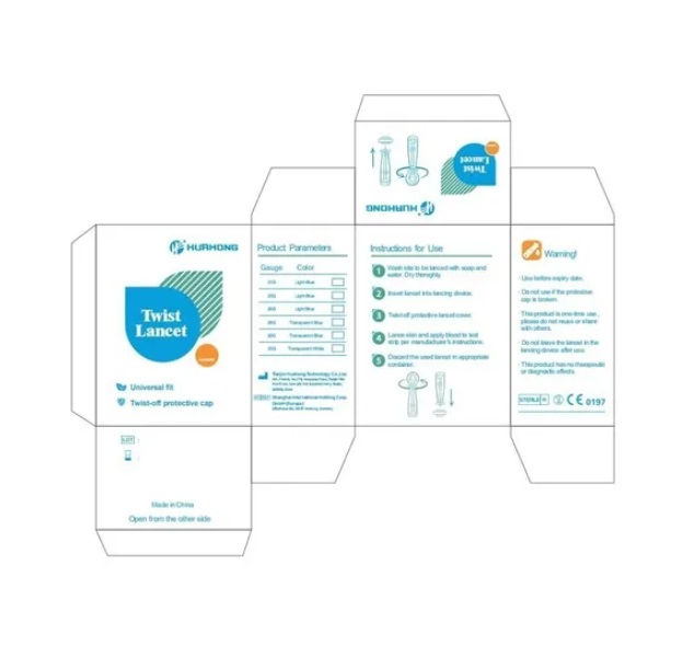 Lancetas glucosa universales caja con 50 piezas.