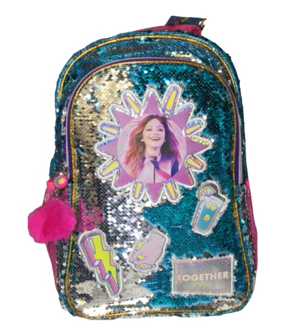 MOCHILA ESCOLAR SOY LUNA LENTEJUELA REVERSIBLE
