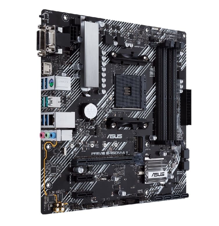 Tarjeta Madre PRIME B450M-A II Zócalo AMD AM4 PLACA MADRE PC ENSAMBLE 128GB NEGRO HDMI COMPUTADORA