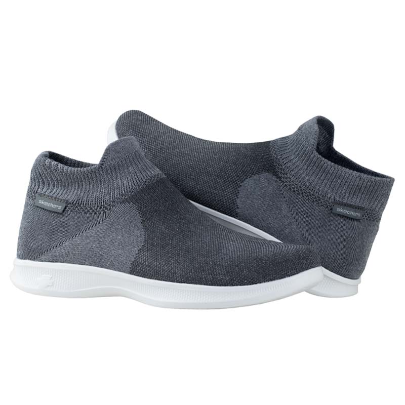 TENIS DEPORTIVOS SKECHERS STEPLITE 14507 GRIS PLANTILLA GOGA MAX ESTILO CALCETIN