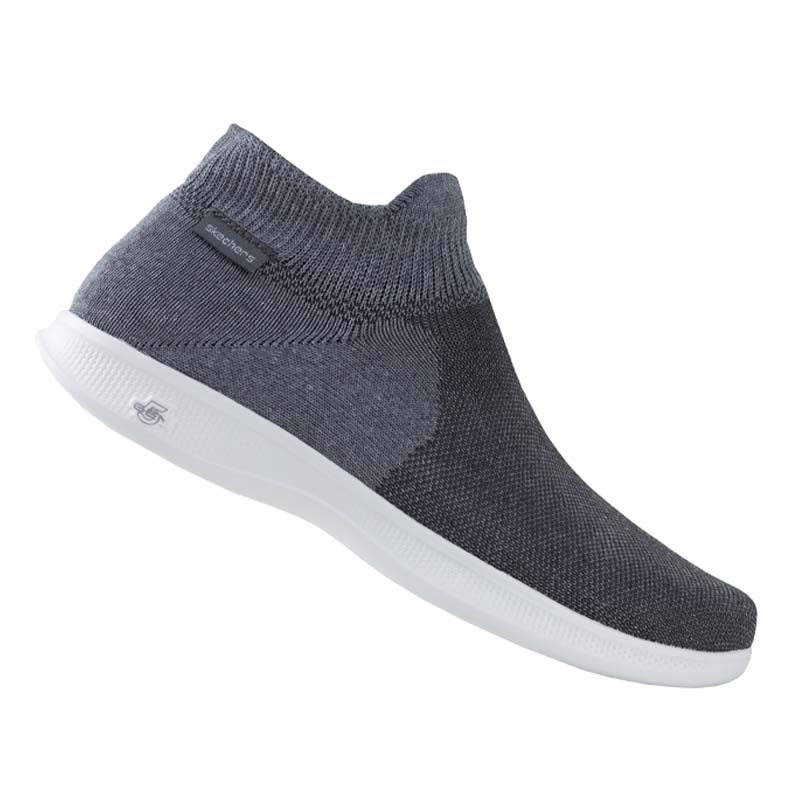 TENIS DEPORTIVOS SKECHERS STEPLITE 14507 GRIS PLANTILLA GOGA MAX ESTILO CALCETIN