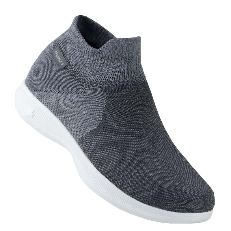 TENIS DEPORTIVOS SKECHERS STEPLITE 14507 GRIS PLANTILLA GOGA MAX ESTILO CALCETIN