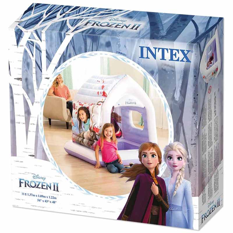 Casita Inflable Frozen II Centro De Juegos Intex 1.37 x 1.09 x 1.22 Cm