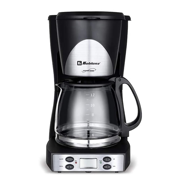 Cafetera Para 12 Tazas Capacidad de 1.5 L Koblenz CKM-212 PIN - Negro