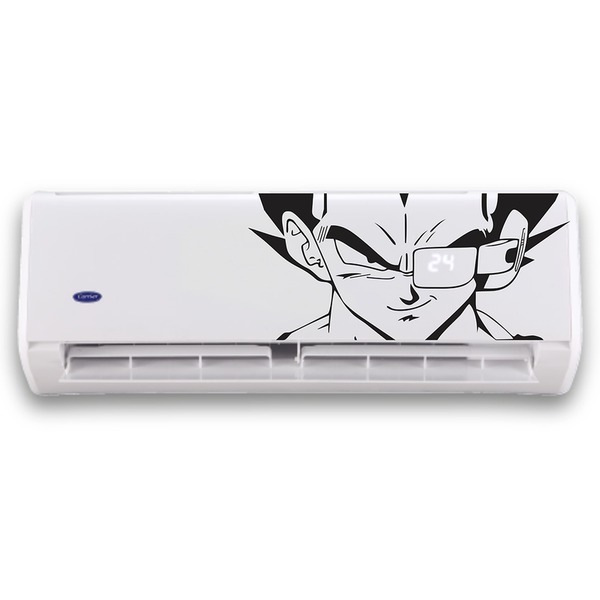 Calcomanía Para Minisplit Vegeta Sticker Aire Acondicionado