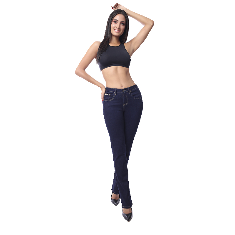 Jeans de dama Dayana Mezclilla Corte Recto Ajustable 009
