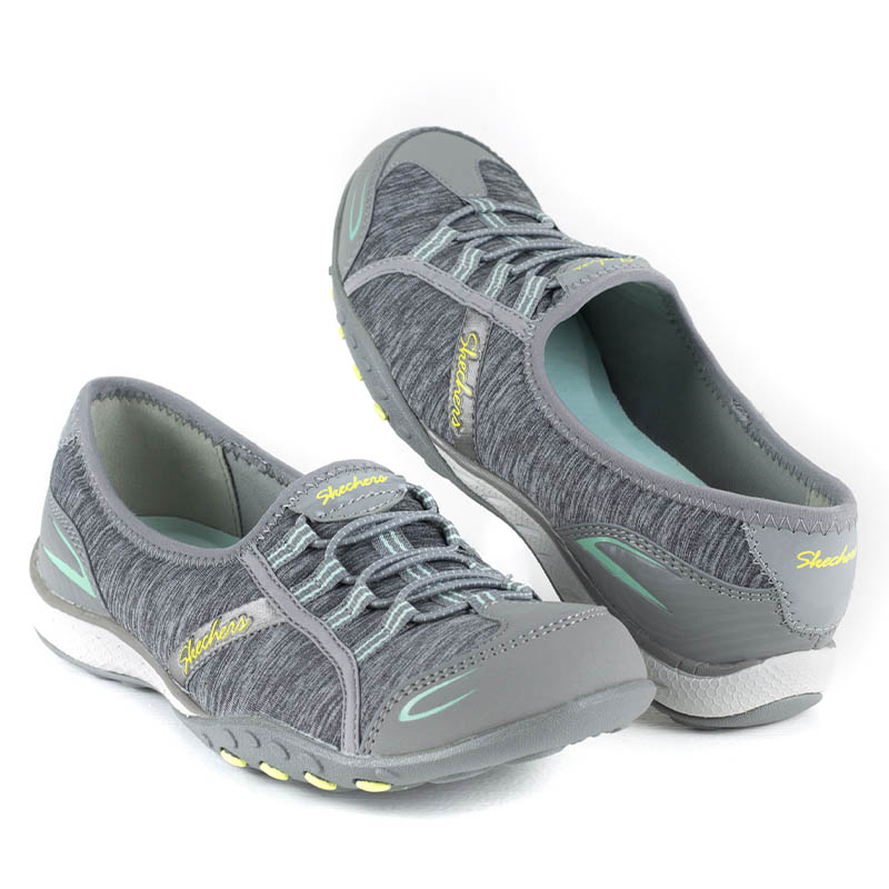 TENIS CASUAL DAMA SKECHERS RELAXED FIT: 22468 GRIS AQUA MEMORY FOAM ORIGINAL