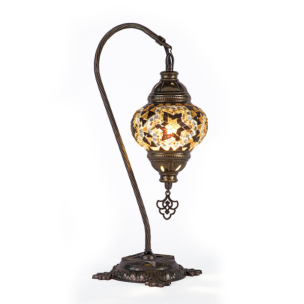 Lámpara Turca Artesanal Mesa-Buró Mosaico