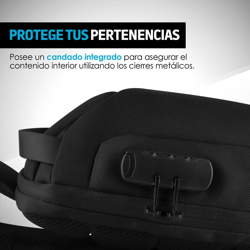 Mochila Antirrobo Mini con Candado y Puerto USB Redlemon