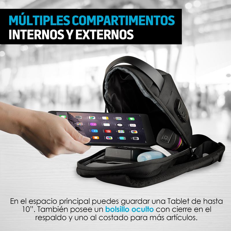 Mochila Antirrobo Mini con Candado y Puerto USB Redlemon