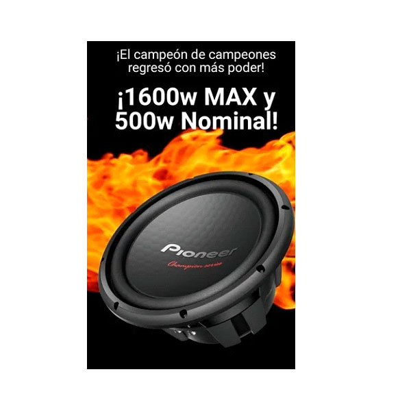 Woofer Pioneer 12  Champions Series De 1600watts Ts-w312d4