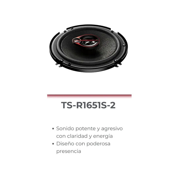 BOCINAS PIONEER 6.5 DE 3 VIAS 300 WATTS  TS-R1651S