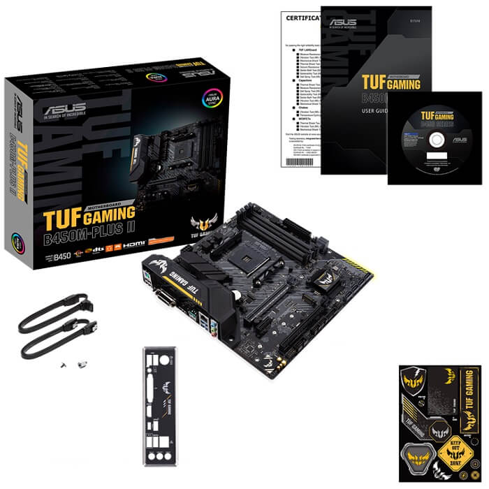 Tarjeta Madre ASUS TUF GAMING B450M-PLUS II AURA 4xDDR4 2xPCI-E USB3 Socket AM4