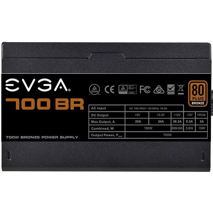 Fuente De Poder EVGA 700 BR 700W 80 PLUS Bronze 100-BR-0700-K1