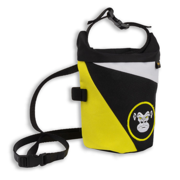 Magnesiera Monkey Hands Tamaño Mediano, Escalada En Piedra, Color Amarillo