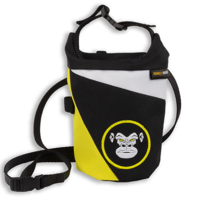 Magnesiera Monkey Hands Tamaño Mediano, Escalada En Piedra, Color Amarillo