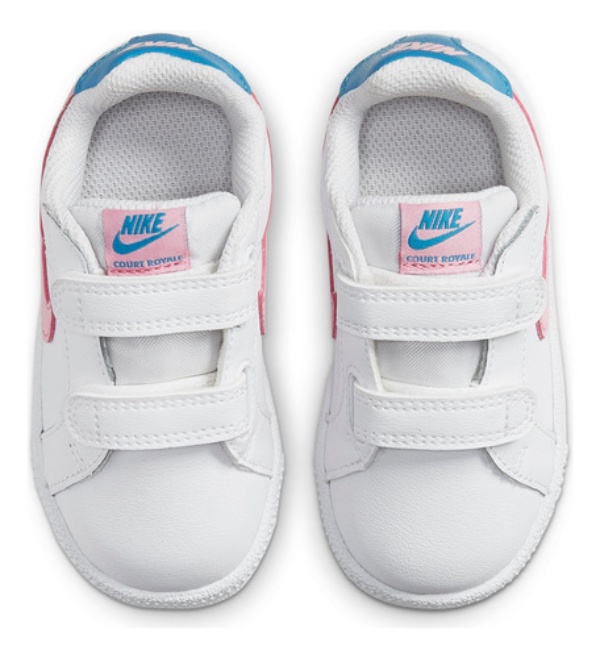 TENIS ORIGINAL NIKE COURT ROYALE TDV BLANCO ROSA NIÑAS 833537-110