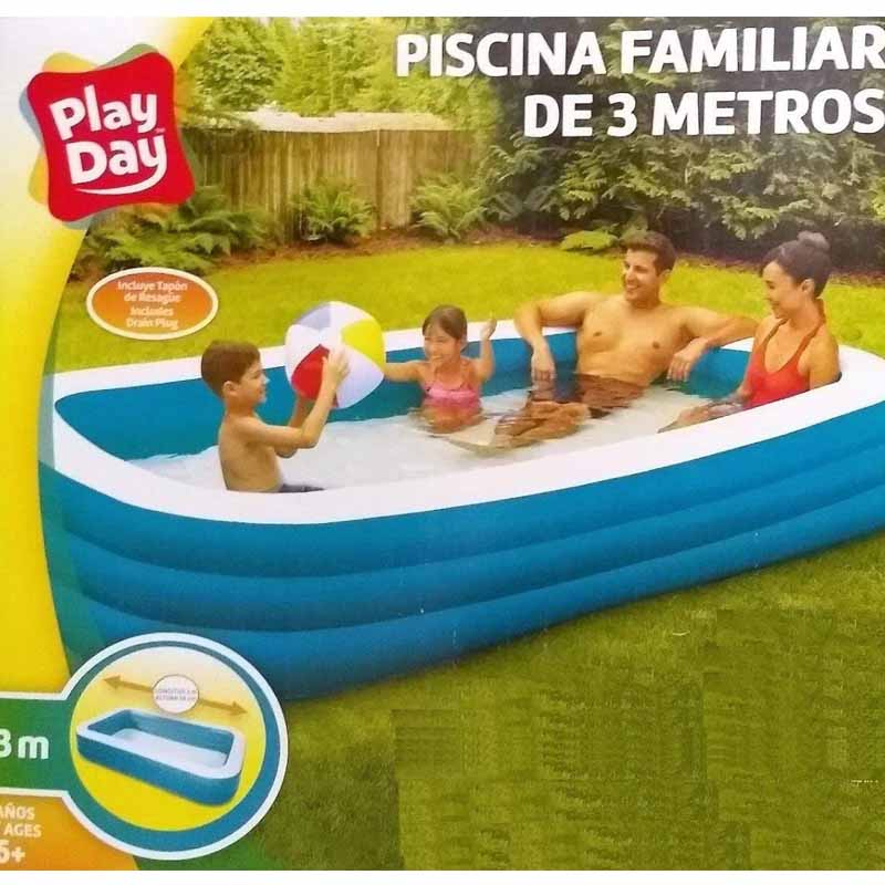 Alberca Piscina Inflable Rectangular Familiar 305 X 183 X 56 Cm  Play Day 