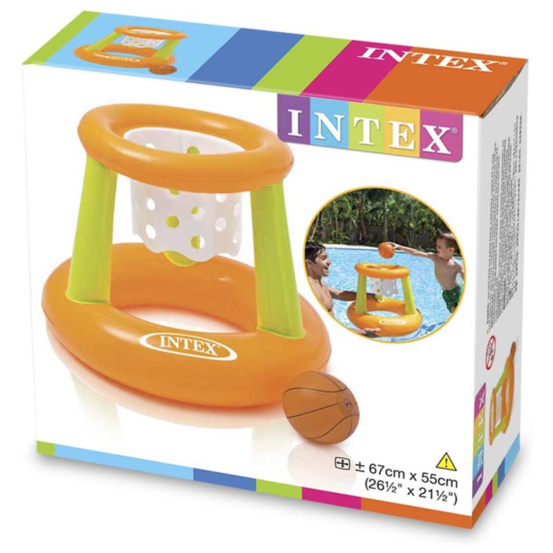 Canasta De Basquetbol baloncesto Inflable flotante para  Alberca Piscina Intex 67x55cm 