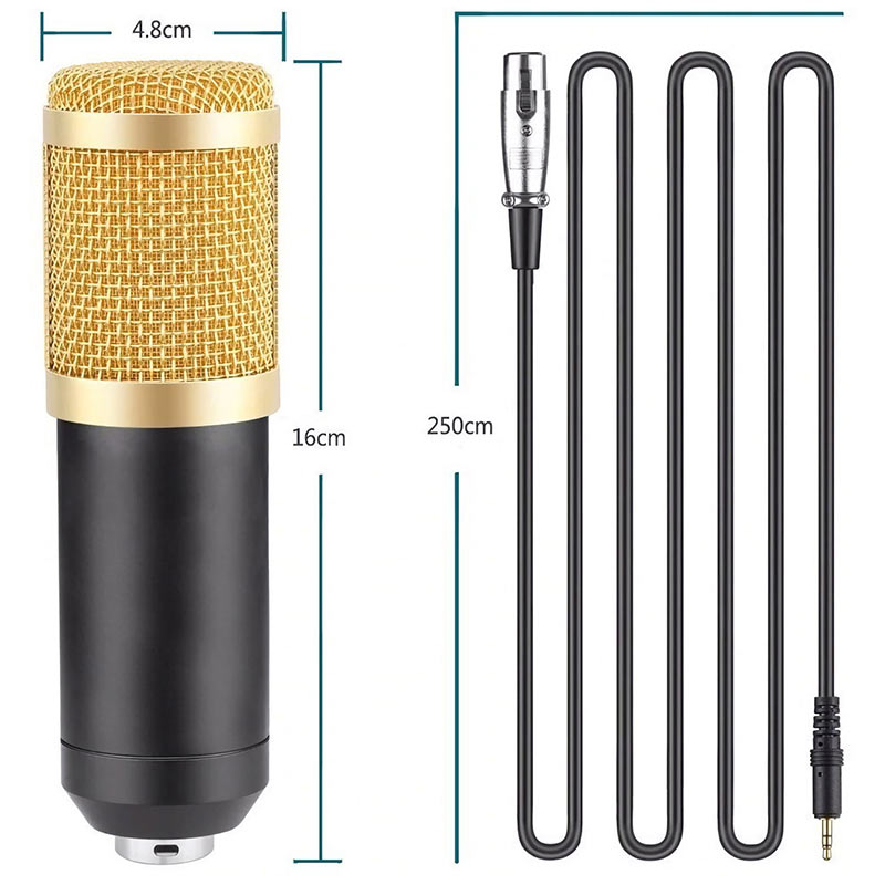 Microfono Condensador Youtuber Usb Filtro Anti-pop Negro