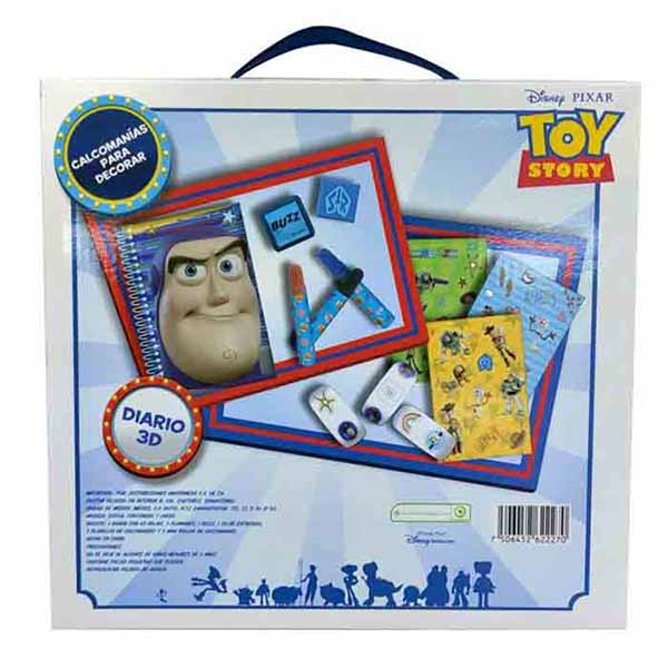 Set con diario 3D Buzz Lightyear Disney para niños, colorear