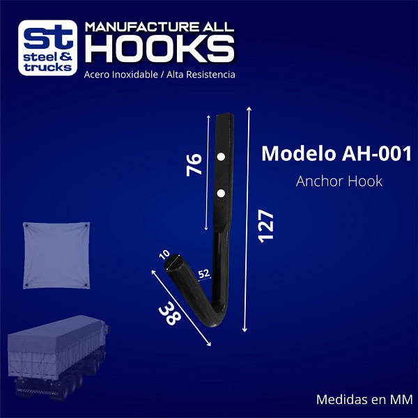 Anclaje de Amarre Barrenado Trailer Plataforma AH-001