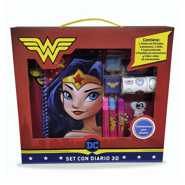 Diario Mujer maravilla para niña set para colorear 