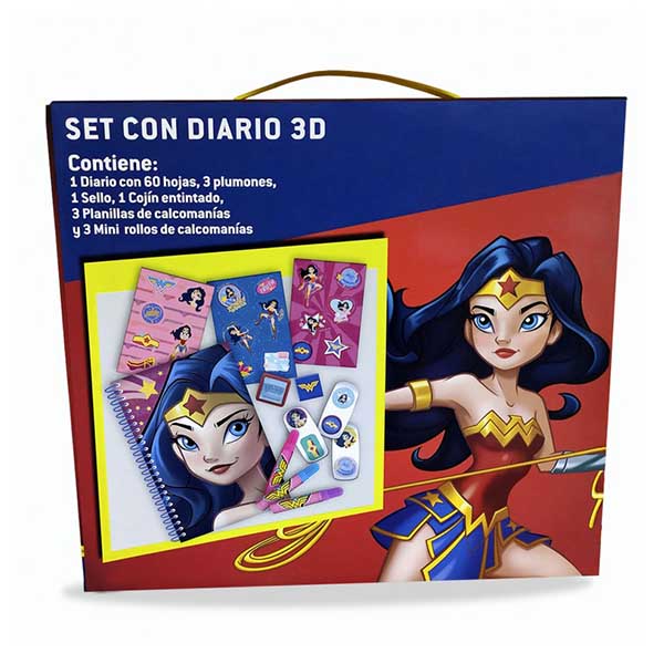 Diario Mujer maravilla para niña set para colorear 