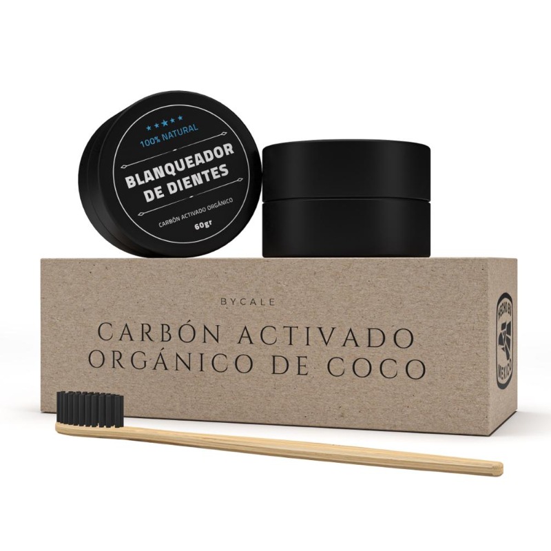 [60 gr] Blanqueador Dental Natural de Carbón Activado de Cascara de Coco