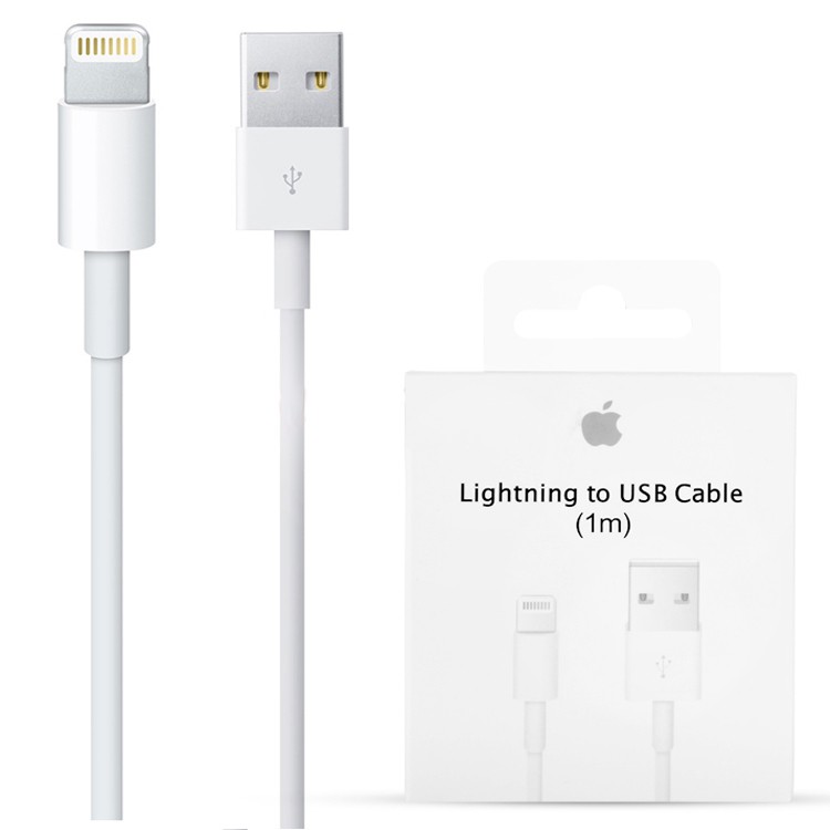 Cable iPhone Lightning a USB 1 Metro Blanco