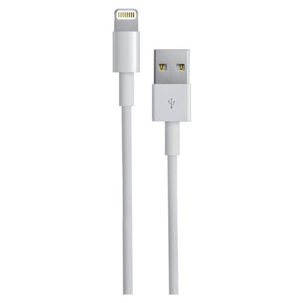 Cable iPhone Lightning a USB 1 Metro Blanco