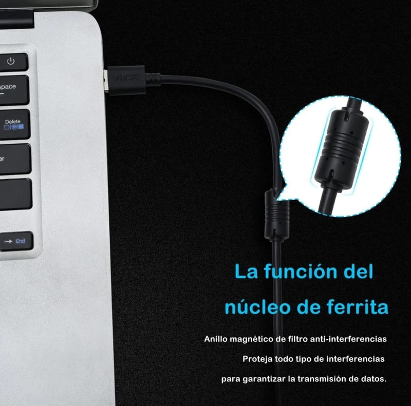 Cable Tipo V8 USB Carga Rapida Uso Rudo (Para Carga y Transferencia de Datos) USB 2.0 Blanco
