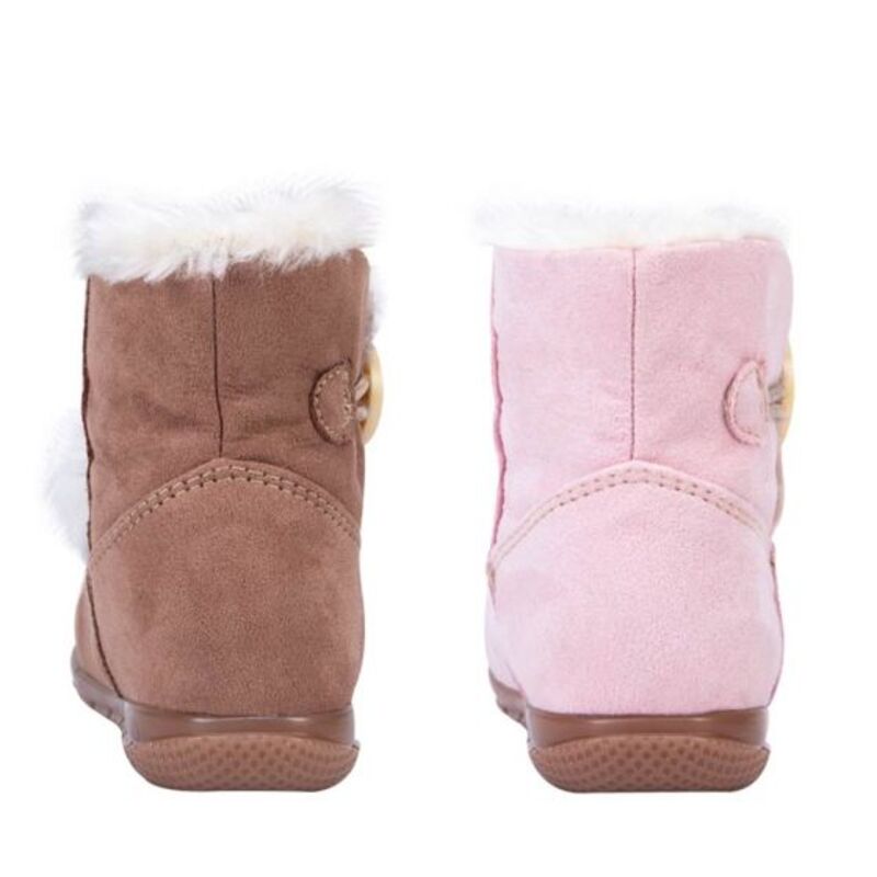 Kit De 2 Pares De Botas Para Bebe Niña Rosa Y Café 329