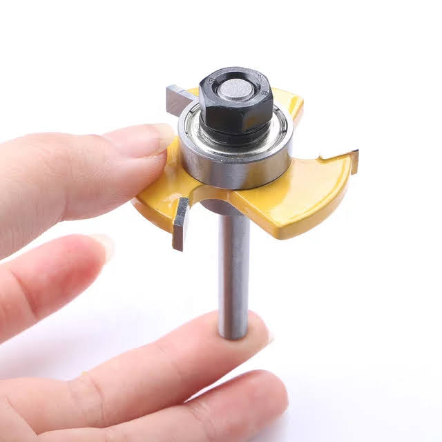 Kit 2 Brocas Fresas Para Router Ensamble Lengüeta y Ranura ( Machimbrado) Zanco 1/4