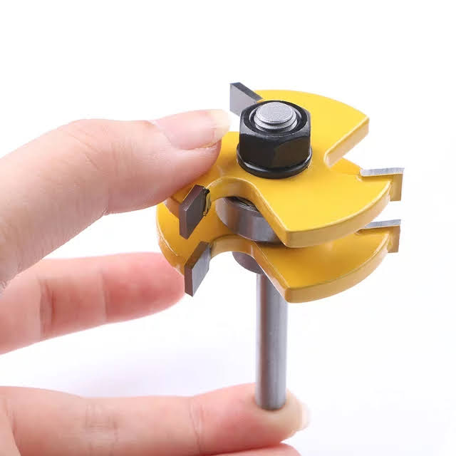 Kit 2 Brocas Fresas Para Router Ensamble Lengüeta y Ranura ( Machimbrado) Zanco 1/4