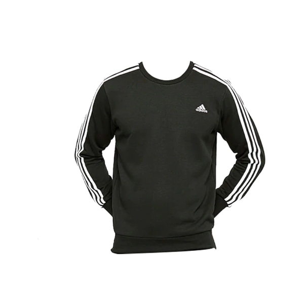 Sueter Adidas Crew Ft Negro franjas Blancas - S98803