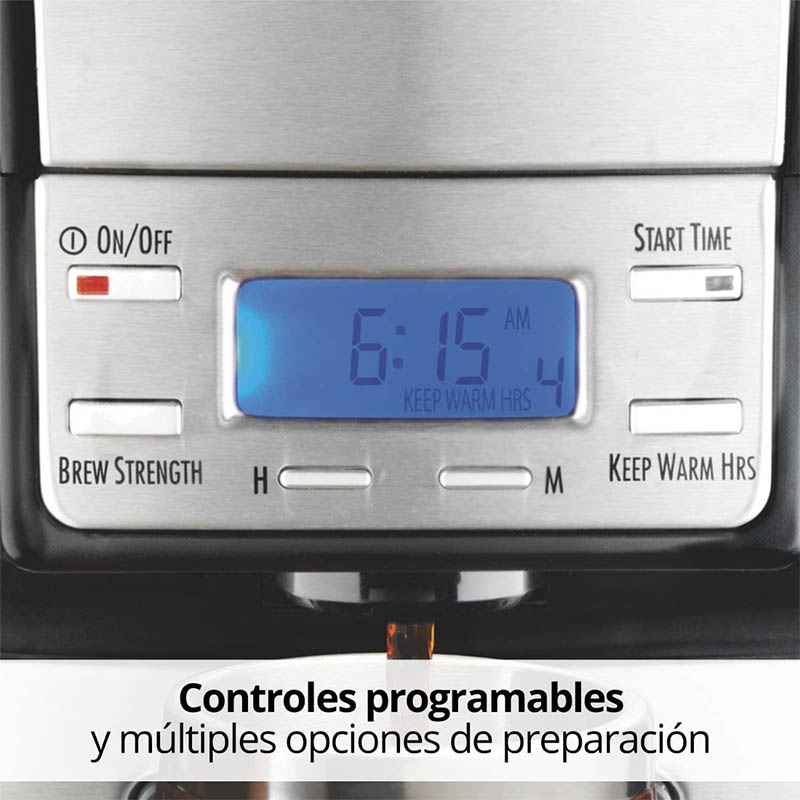 Cafetera Programable Dispensadora 12 Tz Hamilton Beach 48465