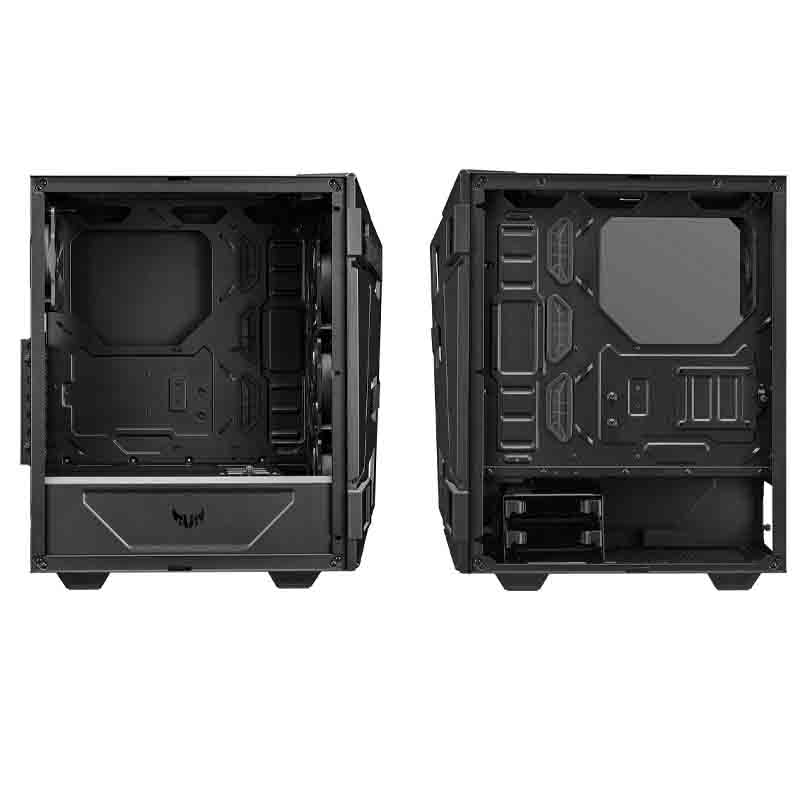 GABINETE ASUS TUF GAMING GT301 RGB CRISTAL TEMPLADO ATX.