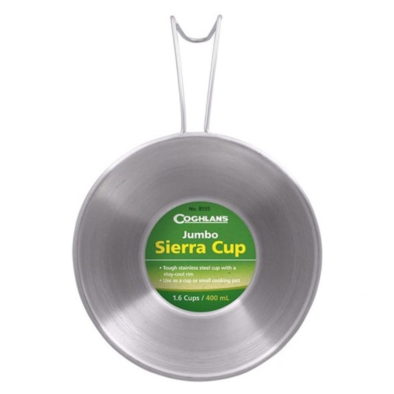 Taza Olla Sarten Acero Inox Cocinar Hornear Acampar 400 Ml Jumbo Coghlans 8555