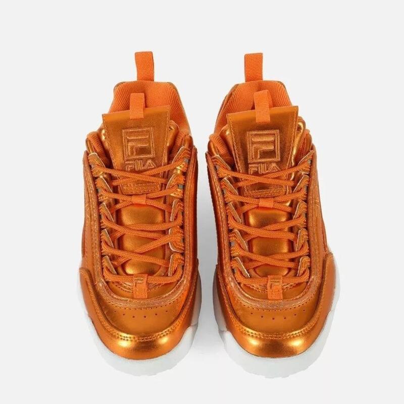 Tenis Fila Disruptor II Naranja Metálico de Dama