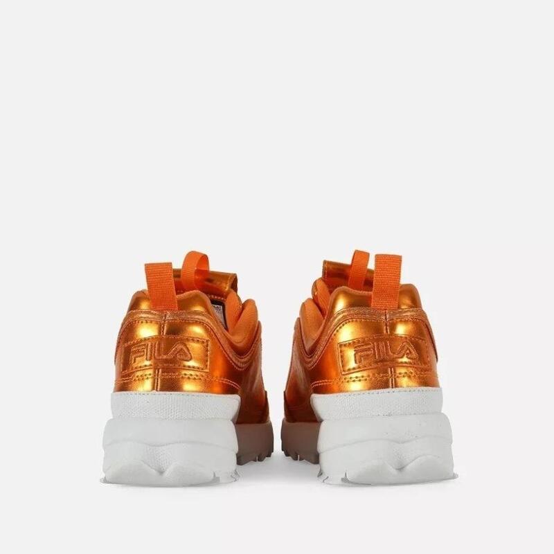 Tenis Fila Disruptor II Naranja Metálico de Dama
