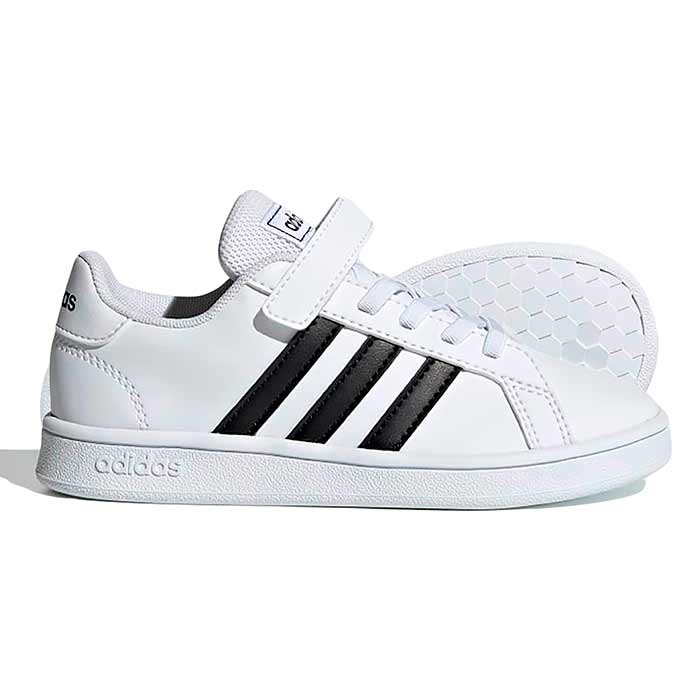 TENIS PARA NIÑOS ADIDAS NIÑO BLANCO ADIDAS GRAND COURT VELCRO EF0109