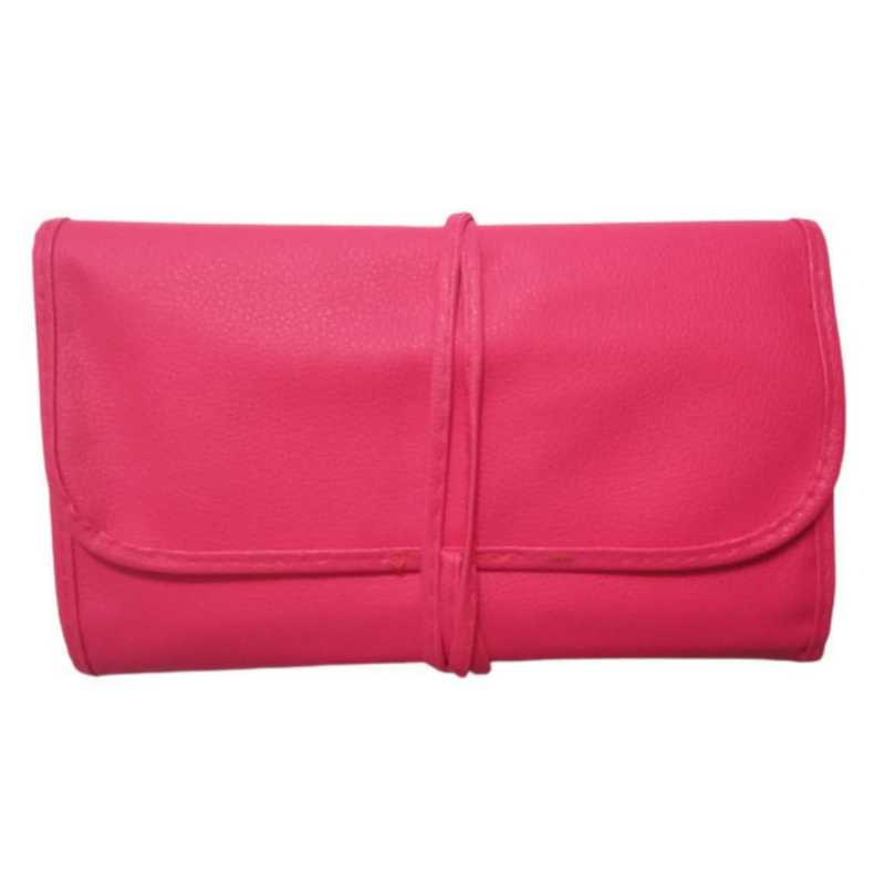 Set de 24 Brochas de Maquillaje con Estuche Rosa Neon Fucsia