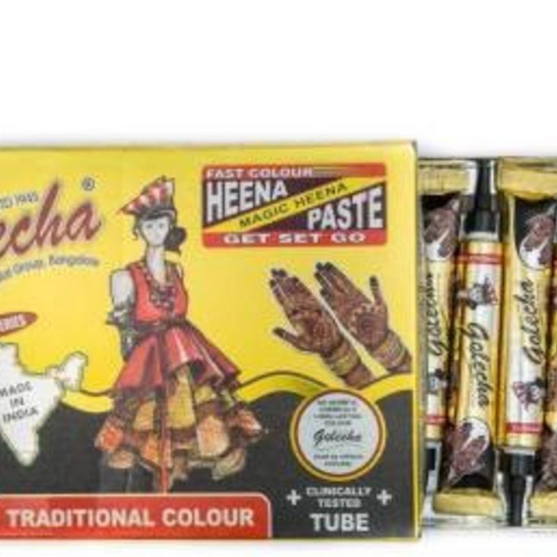 10 Tubos Henna Natural Para Tatuajes