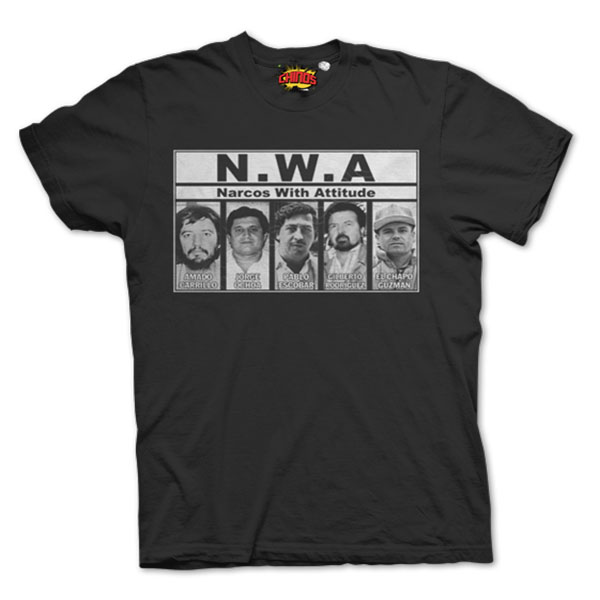 PLAYERA PARA CABALLERO ESTAMPADO NARCOS, SERIE NETFLIX, CHAPO GUZMAN, PLAYERAS CHINOS.