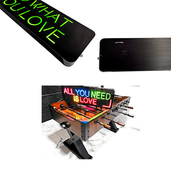 Letrero luminoso LED"DO WHAT YOU LOVE", estilo neon led con tipografía en colores.