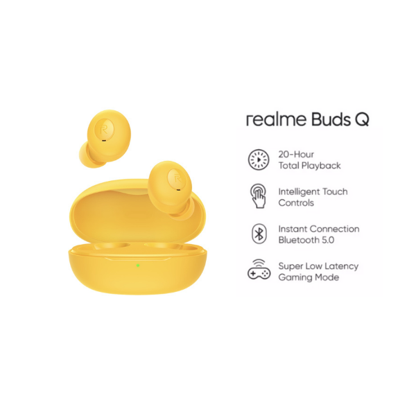 Audífonos Inalámbricos Realme Buds Q Amarillo