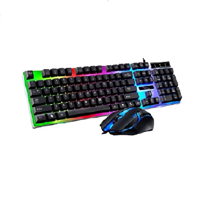 KIT TECLADO Y MOUSE GAMER T6 CON LUZ LED
