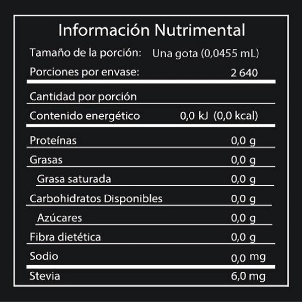 Stevia Líquida Natural súper concentrada Villa Santerra 120ml no amarga endulza 440 tazas