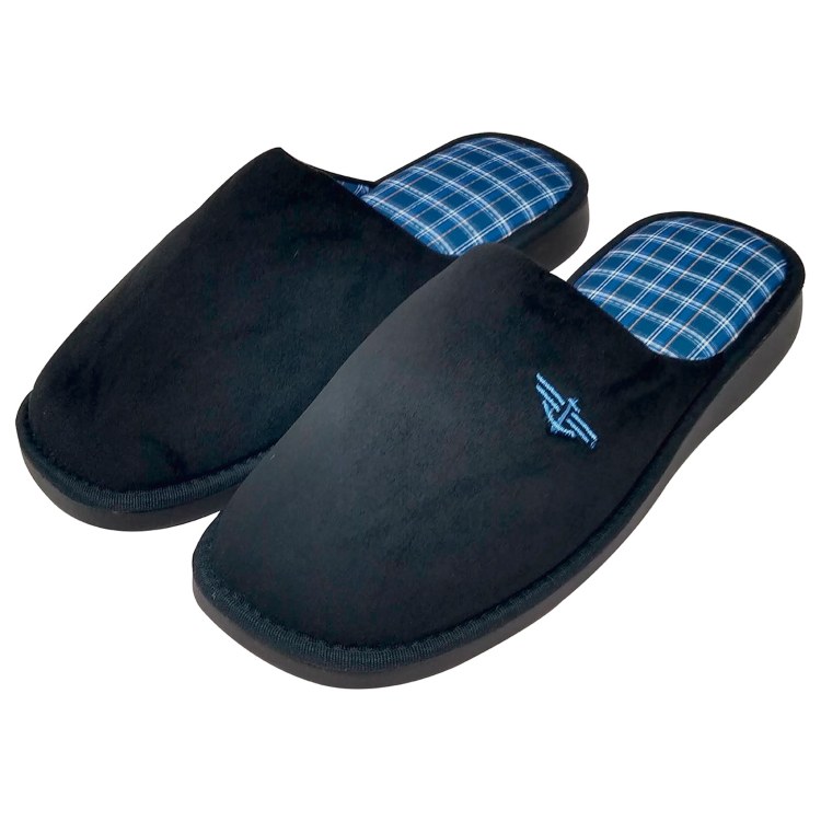 Pantufla Dockers Salto de cama Negro/Azul Para Caballero